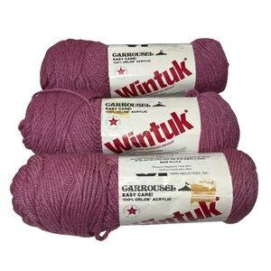 VTG Carrousel Wintuk Orlon Acrylic Knitting Yarn Cactus Flower 4 Ply